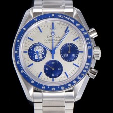 SA급 오메가 남성용 스피더마스터 기념시리즈 실버 스누피 어워드 수동기계식 42mm 메탈줄 화이트다이얼   omg93814 xx