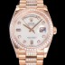 SA급 로렉스 남성용 데이데이트 오토매틱 Cal.3235타입 36mm 금장시계 로즈골드 올금 다이아베젤부착 메탈줄 화이트다이얼 rol36582 xx