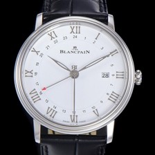 SA급 블랑팡 남성용 빌레레 GMT 오토매틱 5A50타입 40mm 가죽줄 화이트다이얼   vac08769 xx