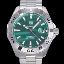 SA급 태그호이어 남성용 아쿠아레이서 오토매틱 43mm 메탈줄 그린다이얼 tag13485 xx