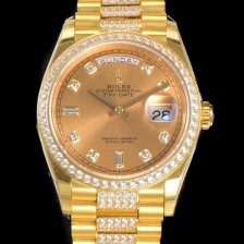 SA급 로렉스 남성용 데이데이트 오토매틱 Cal.3235타입 36mm 금장시계 옐루골드 올금 다이아베젤부착 메탈줄 골드다이얼 rol50698 xx