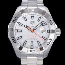 SA급 태그호이어 남성용 아쿠아레이서 오토매틱 43mm 메탈줄 화이트다이얼 tag38756 xx