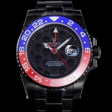 SA급 로렉스 남성용 지엠티 마스터II 블랙PVD코팅 오토매틱 CAL.3285타입 40미리 블랙줄 블랙다이얼 rol25649 xx