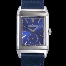 SA급 예거르쿨트르 남성용 리베르소 클래식 라지 듀오페이스 스몰 오토매틱 47미리 가죽줄 블루다이얼 jag90651 xx