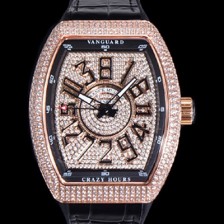 SA급 프랭크뮬러 남성용 뱅가드 오토매틱 CZ02 타입 44미리 18K로즈골드 보석/큐빅 케이스 가죽줄 보석다이얼 fra83042 xx