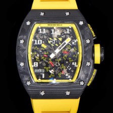 SA급 리차드밀레 남성용 RM011 100% 포지드 카본 케이스 스켈레톤 다이얼 신형 SHANGHAI ETA 7750B-2 크로노그래프 오토매틱 무브먼트 RIC08685 xx