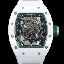 SA급 리차드밀레 남성용 RM055 세라믹 제질 수동형 무브먼트 50미리 러버밴드 스켈레톤 다이얼 RIC00455 xx