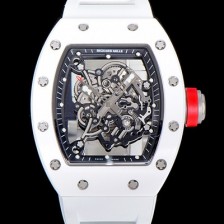 SA급 리차드밀레 남성용 RM055 세라믹 제질 수동형 무브먼트 50미리 러버밴드 스켈레톤 다이얼 RIC04501 xx