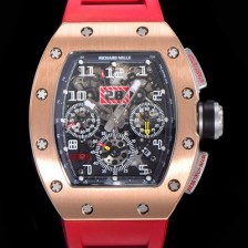 SA급 리차드밀레 남성용 RM11 크로노그래프 오토매틱 18K 로즈골드 50미리 스켈래톤 블랙다이얼 RIC08718 xx