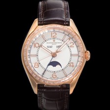 SA급 바쉐론 콘스탄틴 남성용 피프티식스 컴플리트 캘린더 Ref.4600E 18k 로즈골드 40mm 오토매틱 2460 QCL/1 타입 실버 다이얼 vac1154 xx