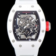 SA급 리차드밀레 남성용 RM055 세라믹 제질 수동형 무브먼트 50미리 러버밴드 스켈레톤 다이얼 RIC02465 xx