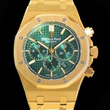 SA급 오데마피게 남성용 NEW 로얄오크 26320OR.OO.1220OR.01 18K 로즈골드 41mm 사이즈 드레스 워치!! 크로노그래프 블랙 와플 다이얼 브레이슬릿 신형 ETA 7750B-2 오토매틱 무브먼트 AUD71230 xx