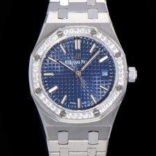 SA급 오데마피게 여성용 로얄오크 점보 엑스트라씬 오토매틱 34미리 블루다이얼 AUD87437 xx