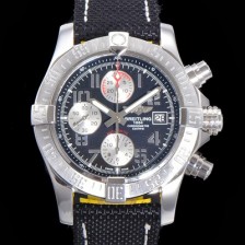 SA급 브라이틀링남성용 어벤져 II 크로노그래프 45미리 볼카노 오토매틱 블랙다이얼 BRE65949 xx