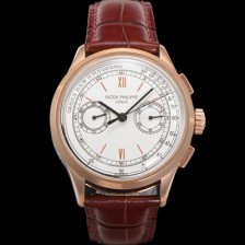 SA급 파텍필립 남성용 컴플리케이션 5170G 크로노그래프 18k로즈골드 오토매틱 7750 타입 39mm 가죽줄 화이트 다이얼 pat2207 xx