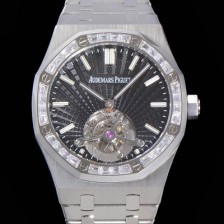 SA급 오데마피게 남성용 로얄오크 Calibre 2924 투어빌론/수동기계식 41미리 금장 18K로즈골드 블랙다이얼 AUD75252 xx