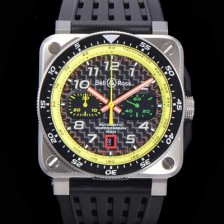 SA급 벨엔로스 남성용 BR-03 인스트루먼트 PVD블랙코팅 오토매틱 9015무브먼트 42미리 러버우테탄줄 화이트다이얼 BEL75154 xx