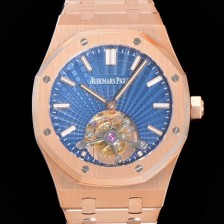 SA급 오데마피게 남성용 로얄오크 Calibre 2924 투어빌론/수동기계식 41미리 금장 18K로즈골드 블랙다이얼 AUD75254 xx