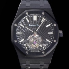 SA급 오데마피게 남성용 로얄오크 Calibre 2924 투어빌론/수동기계식 41미리 금장 18K로즈골드 블랙다이얼 AUD75258 xx