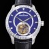 SA급 예거르쿨트르 남성용 마스터 그랑 Q1663406 보석/다이아 셋팅 43mm 투어빌론 무브먼트 가죽줄 블루 다이얼 JAG45221 xx