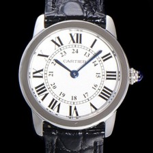 SA급 까르띠에 여성용 롱드 더 솔로 WSRN0019  쿼츠 므브먼트 29미리 악어가죽줄 화이트다이얼 CAR11536 xx