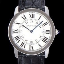 SA급 까르띠에 남여공용 롱드 더 솔로 W6700255  쿼츠 므브먼트 36미리 악어가죽줄 화이트다이얼 CAR11553 xx