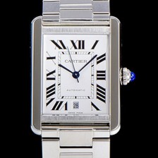 SA급 까르띠에 남성용 탱크 솔로 W5200028 로마 인덱스 40mm 화이트 다이얼 오토매틱 스틸 CAR09969 xx