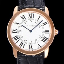 SA급 까르띠에 남여공용 롱드 더 솔로 W6701008  쿼츠 므브먼트 36미리 로즈골드 악어가죽줄 화이트다이얼 CAR11558 xx