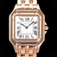 SA급 까르띠에 여성용 판테르 WSPN0007 37mm 메탈줄 18k 로즈골드 화이트다이얼 쿼츠므브먼트 car81795 xx