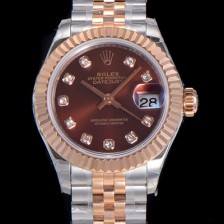 SA급 로렉스 여성용 데이져스트 신형 m279171-0011 28mm 브라운 다이얼 쥬빌리 브레이슬릿 ETA2671오토매틱 무브먼 ROL00805 xx