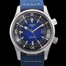 SA급 론진 남성용 해리티지 오토매틱 Cal.L888.5 타입 42mm 가죽줄 블루다이얼 lon5199 xx