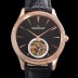 SA급 예거 르꿀르뜨 남성용 마스터 울트라 씬 투어빌론 43mm 18K로즈골드 가죽줄 아이보리 다이얼  jag1925 xx
