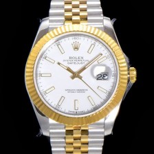 SA급 로렉스 남성용 904L스틸!! 2022신형 데이져스트 41mm II 126333 !! 18K 옐로골드 화이트 다이얼 브레이슬릿 신형 Cal.3235 오토매틱 무브먼트 ROL09323 xx