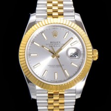 SA급 로렉스 남성용 904L스틸!! 2022신형 데이져스트 41mm II 126333 !! 18K 옐로골드 실버 다이얼 브레이슬릿 신형 Cal.3235 오토매틱 무브먼트 ROL09329 xx