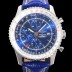 SA급 브라이틀링 남성용 네비타이머 크로노그래프 ETA7750-2 타입 오토매틱 46mm 가죽줄 블루다이얼 bre1599 xx