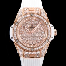 SA급 휴블렛 남여공용 빅뱅 오토매틱 HUB1710타입 39mm 다이아/보석 세팅 로즈골드 우레탄/가죽 믹스밴드 보석다이얼 hub2399 xx