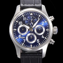 SA급 아이더블유씨 남성용 파일럿 41mm 오토매틱 89630 타입 가죽줄 블루다이얼 iwc3952 xx