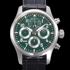 SA급 아이더블유씨 남성용 파일럿 41mm 오토매틱 89630 타입 가죽줄 그린다이얼 iwc1531 xx