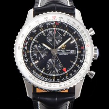 SA급 브라이틀링 남성용 네비타이머 크로노그래프 ETA7750-2 타입 오토매틱 46mm 가죽줄 블랙다이얼 bre2919 xx