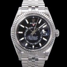 SA급 로렉스 남성용 스카이-더웰러 오이스터 오토매틱 Cal.9001 타입 42mm 메탈줄 블랙다이얼 rol5919 xx