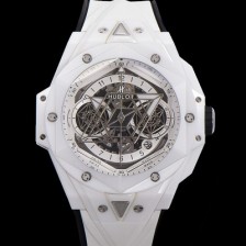 SA급 휴블렛 남성용 위블러 빅뱅 상블루 오토매틱 HUB1240타입 풀세라믹 화이트메직 45mm 우레탄줄 화이트다이얼  hub1315 xx