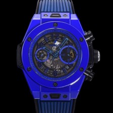 SA급 휴블렛 남성용 위블러 빅뱅 유니코 블루매직 45mm  오토매틱 HUB1241타입 무브먼트 세라믹 우레탄줄 스켈래톤 블루다이얼  hub1995 xx