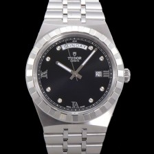 SA급 튜더 남성용 로얄 워치 오토매틱 스위스 ETA2836-2 타입 41mm 메탈줄 블랙다이얼 tud5935 xx