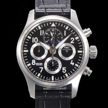 SA급 아이더블유씨 남성용 파일럿 41mm 오토매틱 89630 타입 가죽줄 블랙다이얼 iwc1195 xx