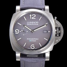 SA급 파네라이 남성용 PAM01357 루미노르 마리나 오토매틱 Cal P.9010 타입 44mm 가죽줄 그레이다이얼 pan1159 xx