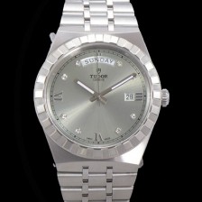 SA급 튜더 남성용 로얄 워치 오토매틱 스위스 ETA2836-2 타입 41mm 메탈줄 실버다이얼 tud1592 xx