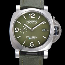 SA급 파네라이 남성용 PAM01356 루미노르 마리나 오토매틱 Cal P.9010 타입 44mm 가죽줄 그린다이얼 pan9239 xx