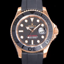 SA급 로렉스 남성용 신형 출시!  요트마스터 m126655-0002 오토매틱 Cal.3135 타입 40mm 18K 로즈골드 도금  블랙 무광 세마릭 베젤 우레탄줄 블랙다이얼  rol1359 xx