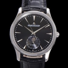 SA급 예거 르꿀르뜨 남성용 마스터 울트라 씬 문페이즈 오토매틱 925타입 39mm 가죽줄 블랙다이얼 jag1129 xx