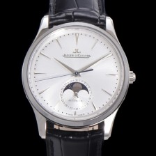 SA급 예거 르꿀르뜨 남성용 마스터 울트라 씬 문페이즈 오토매틱 925타입 39mm 가죽줄 화이트다이얼 jag1952 xx